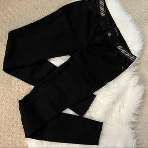 37” inseam black Addison denim beaded waist jeans